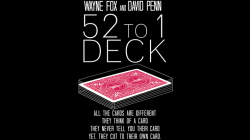 (image for) The 52 to 1 Deck Red (Gimmicks and Online Instructions) by Wayne Fox and David Penn - Trick
