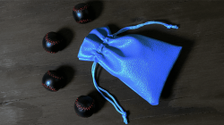 (image for) Set of 4 Leather Balls for Cups and Balls (Black) by Leo Smetsers - Trick