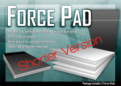 (image for) Force Pad (Small/White) Set of Two by Warped Magic - Trick