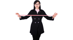 (image for) Vanishing Cane (Plastic, RED & WHITE STRIPED) by JL Magic
