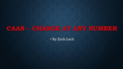 (image for) CAAN - Change At Any Number by Zack Lach video DOWNLOAD