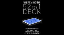 (image for) The 52 to 1 Deck Blue (Gimmicks and Online Instructions) by Wayne Fox and David Penn - Trick