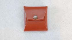 (image for) Square Coin Case (Brown Leather) by Gentle Magic - Trick
