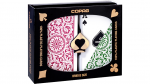 (image for) Copag 1546 Plastic Playing Cards Bridge Size Regular Index Green/Burgundy Double-Deck Set