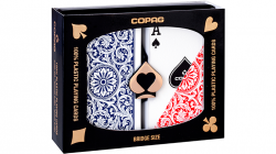 (image for) Copag 1546 Plastic Playing Cards Bridge Size Regular Index Red/Blue Double-Deck Set