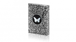 (image for) Limited Edition Butterfly Playing Cards (Black and Silver) by Ondrej Psenicka