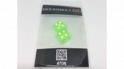 (image for) Dice Without Two CLEAR GREEN (2 Dice Set) by Nahuel Olivera Magic and Aton Games - Trick