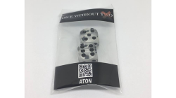 (image for) Dice Without Two CLEAR CRYSTAL (2 Dice Set) by Nahuel Olivera Magic and Aton Games - Trick
