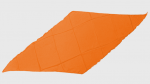 (image for) Diamond Cut Silk 24 inch (ORANGE) by Magic by Gosh - Trick