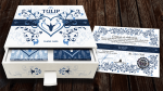 (image for) Limited Edition Tulip Playing Cards Set (Dark Blue and Light Blue) by Dutch Card House Company