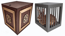 (image for) Vanishing and Appearing Dove Cage in a Cube (Wooden) by Tora Magic - Trick