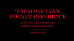 (image for) The Magician's Pocket Reference by Jorge Mena - Book