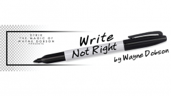(image for) Write, Not Right Sharpie (Gimmicks and Online Instructions) by Wayne Dobson - Trick