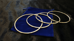 (image for) Close Up Linking Rings GOLD (BLUE BAG) (Gimmicks & DVD, SPANISH and English) by Matthew Garrett - Trick