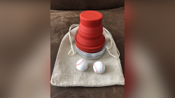 (image for) The Red Harmonica Set (Chop Cup and Leather Chop Cup Balls) by Leo Smetsers - Trick