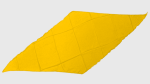 (image for) Diamond Cut Silk 18 inch (Yellow) by Magic by Gosh-Trick