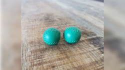 (image for) Chop Cup Balls Green Leather (Set of 2) by Leo Smetsers - Trick