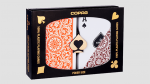 (image for) Copag 1546 Plastic Playing Cards Poker Size Regular Index Orange/Brown Double-Deck Set