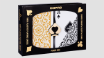 (image for) Copag 1546 Plastic Playing Cards Poker Size Regular Index Black and Gold Double-Deck Set