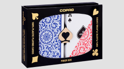 (image for) Copag 1546 Plastic Playing Cards Poker Size Regular Index Red and Blue Double-Deck Set