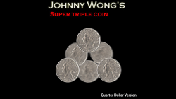 (image for) Super Triple Coin QUARTER (with DVD) by Johnny Wong - Trick