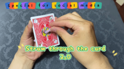 (image for) Straw Through Card 2.0 by Dingding video DOWNLOAD