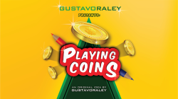 (image for) PLAYING COINS (Gimmicks and Online Instructions) by Gustavo Raley - Trick