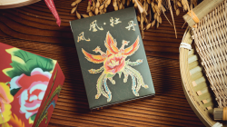 (image for) Phoenix and Peony (Green) Playing Cards by Bacon Playing Card Company