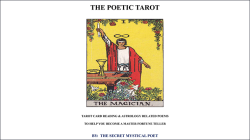 (image for) THE POETIC TAROT - Tarot Card Reading & Astrology Related Poemsto Help you become a Master Fortune Teller by The Secret Mystical Poet & Jonathan Royle - Mixed Media DOWNLOAD