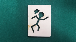 (image for) Stickman Bob Wood Template Smoking Card - Trick