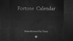 (image for) Fortune Calendar (Walnut) by TCC and Terry Chou