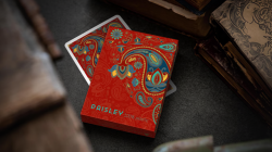 (image for) Plastic Paisley Poker Red Playing Cards by Dutch Card House Company