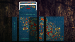 (image for) Plastic Paisley Poker Blue Playing Cards by Dutch Card House Company