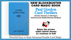 (image for) Card Thrillers by Paul Gordon