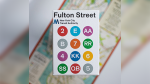 (image for) WHITE EDITION FULTON STREET MTA PLAYING CARDS (1972 VIGNELLI MAP EDITION)