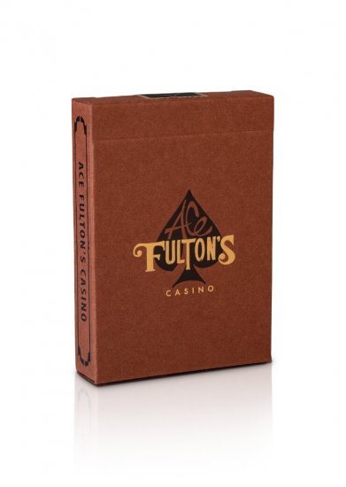 (image for) Ace Fulton's Casino, Vintage Back - Brown Playing Cards by Art of Play - Click Image to Close