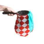 (image for) Change Bag Diamond with Zipper (Red/White) by Bazar de Magia - Trick