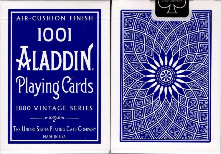 (image for) 1001 Aladdin Dome Back Vintage Blue Playing Cards USPCC - Click Image to Close