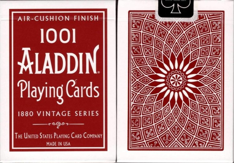 (image for) 1001 Aladdin Dome Back Vintage Red Playing Cards USPCC - Click Image to Close
