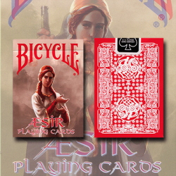 (image for) Bicycle AEsir Viking Gods Deck (Red) by US Playing Card Co.