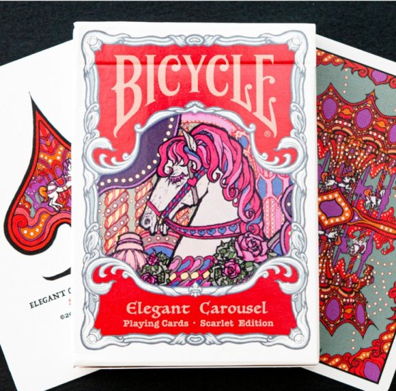 (image for) Bicycle Elegant Carousel (Red) Playing Cards - Click Image to Close