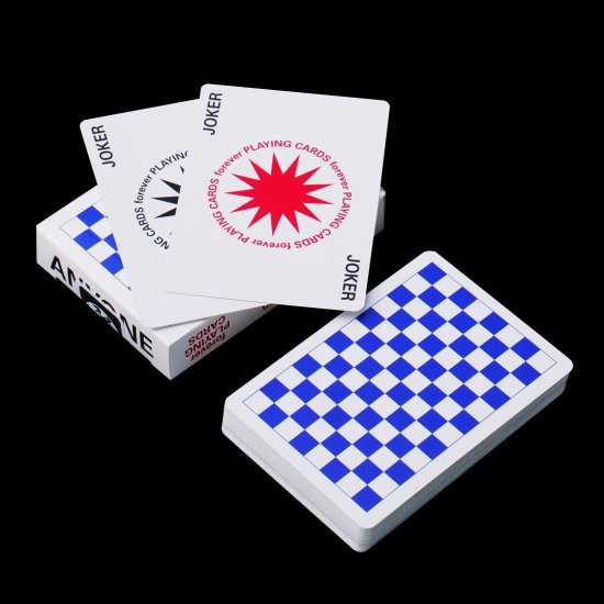 (image for) Forever Checkerboard Blue Playing Cards by Anyone Worldwide - Click Image to Close