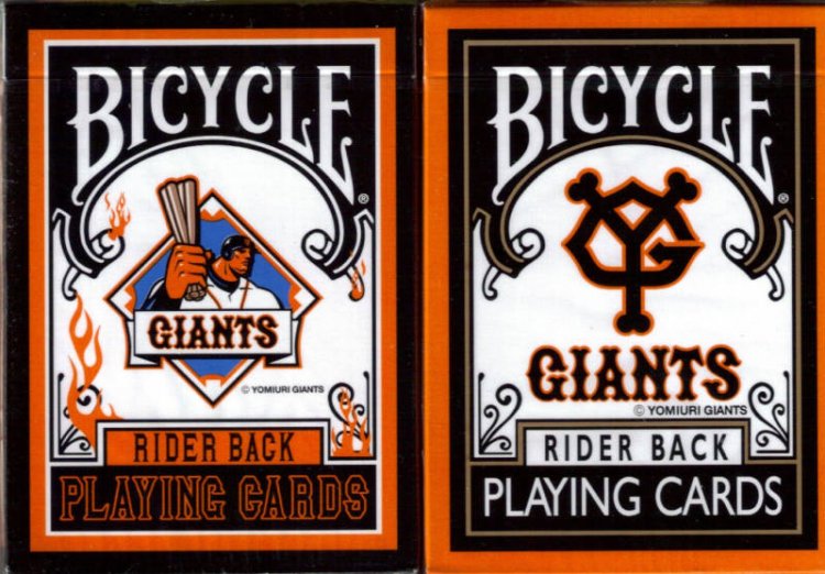 (image for) Bicycle Yomiuri Giants 2 Deck Set Playing Cards - Click Image to Close
