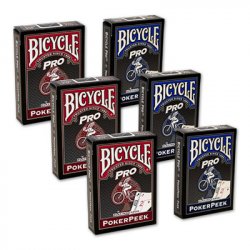 (image for) Cards Bicycle Pro Poker Peek - 6 PACK (Mixed) USPCC
