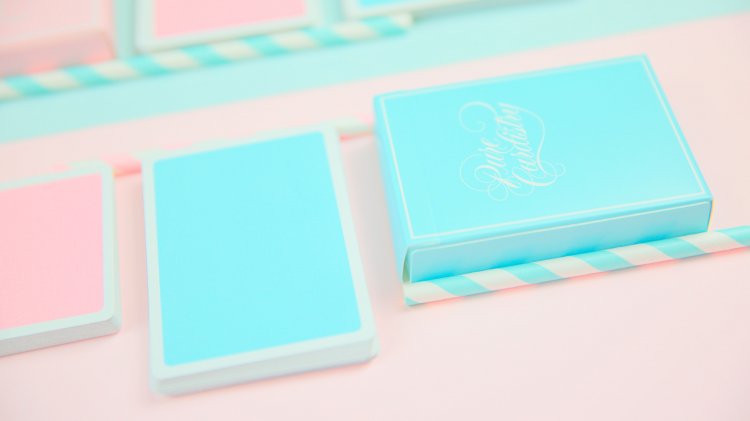 (image for) Pure Cardistry (Blue) Bordered Double Back Playing Cards - Click Image to Close