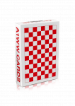 (image for) Checkerboard Red Playing Cards by Anyone Worldwide