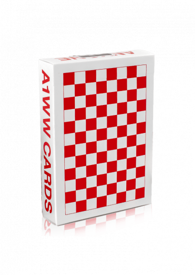 (image for) Checkerboard Red Playing Cards by Anyone Worldwide - Click Image to Close