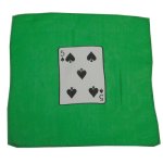 (image for) Card Silk Set 9 inch (5 of spades + blank) by Vincenzo Di Fatta