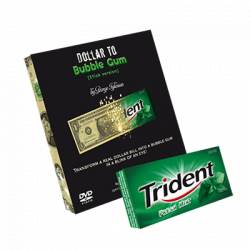 (image for) Dollar to Bubble Gum (Trident) by Twister Magic - Trick