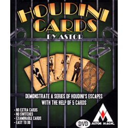 (image for) Houdini Cards (DVD included) by Astor Magic - DVD